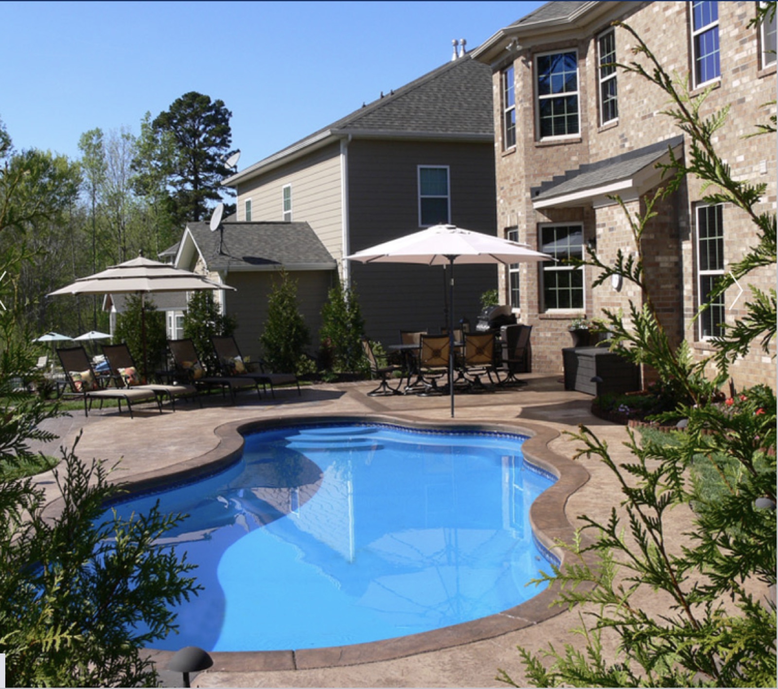 Curve Appeal — 14×32 fiberglass pool by True South Pools