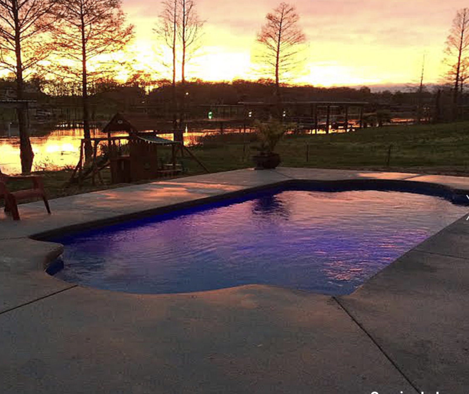 Roman Holiday — 12×28 fiberglass pool by True South Pools