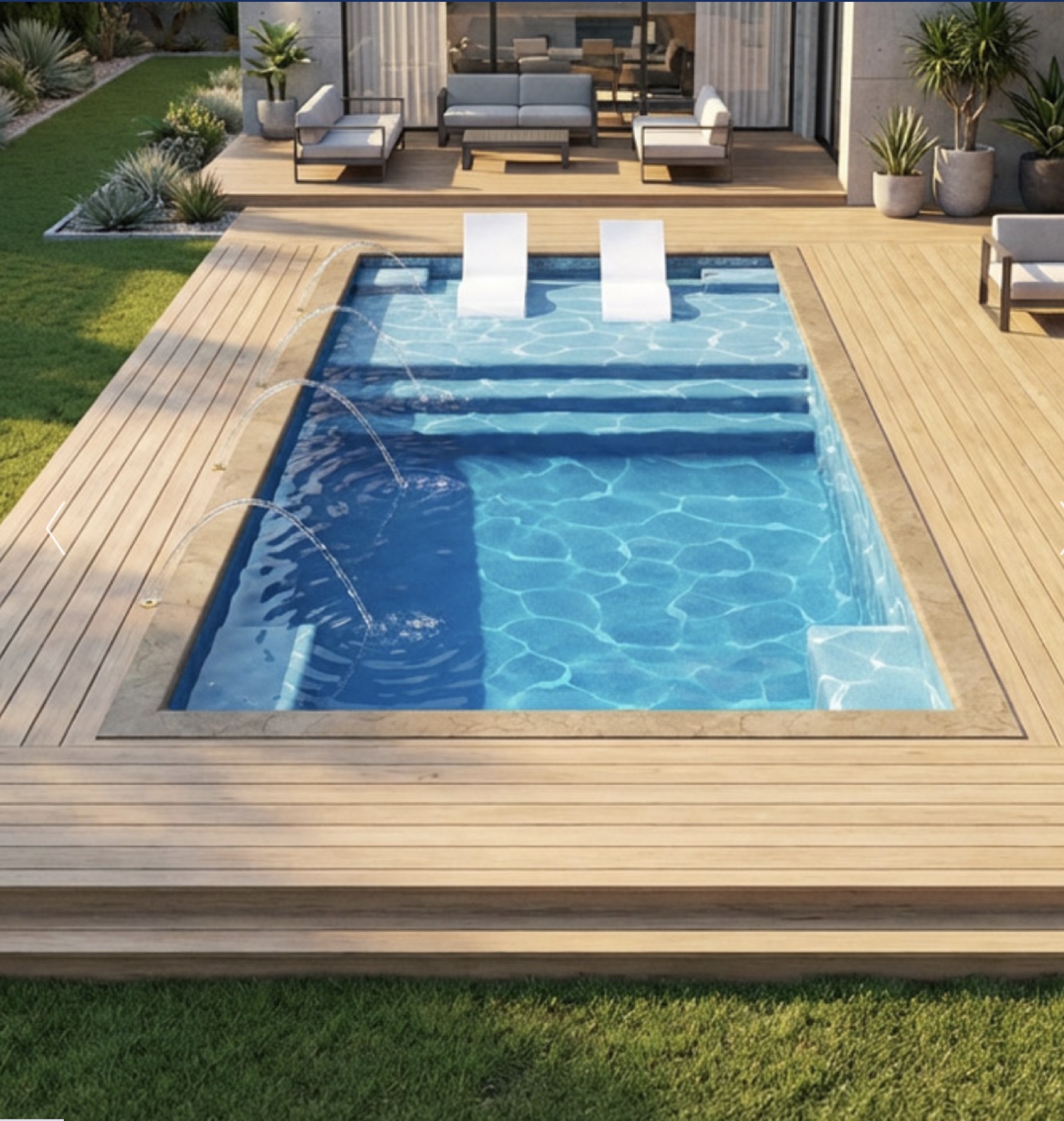 Shelf Life — 12×25 fiberglass pool by True South Pools